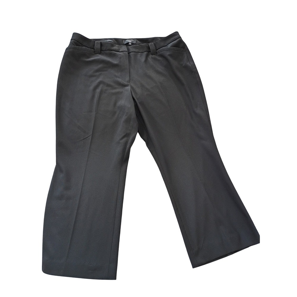 Talbots Y2K Heritage Black Wide Leg Trousers 16W Career Casual Pants